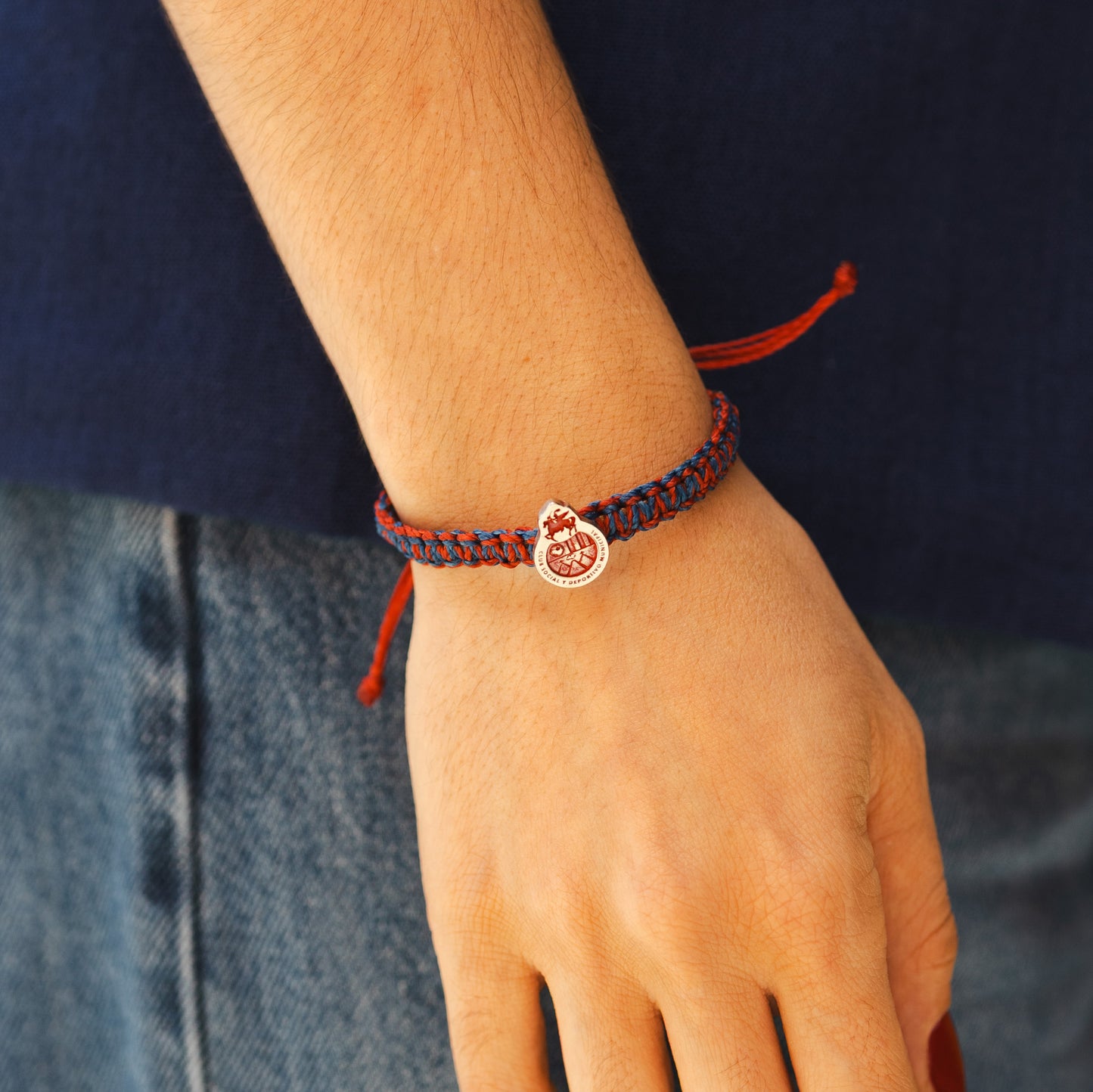 Municipal - Pulsera - Rojo/Azul - Cuero