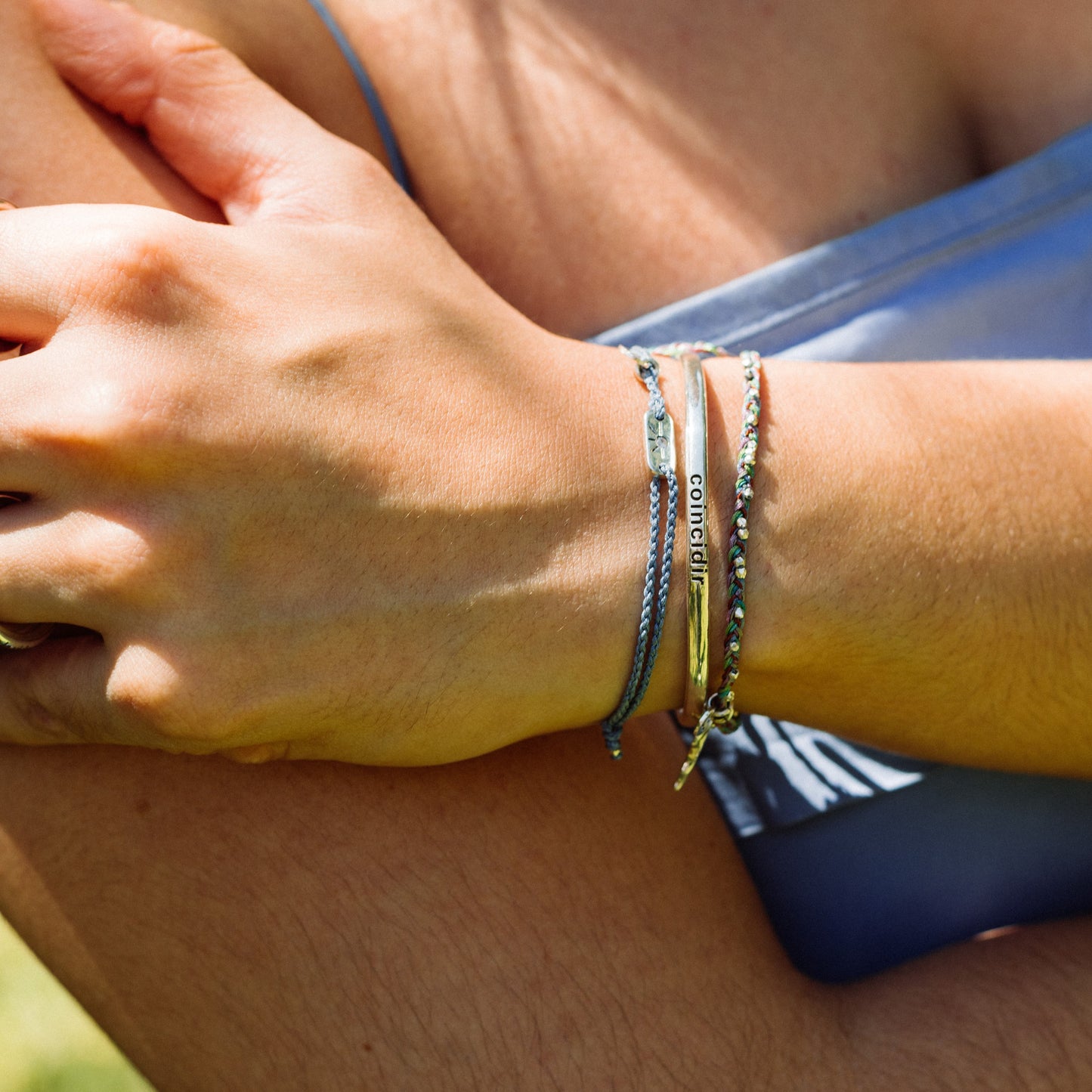 Alumbrar - Pulsera - Plata - Celeste