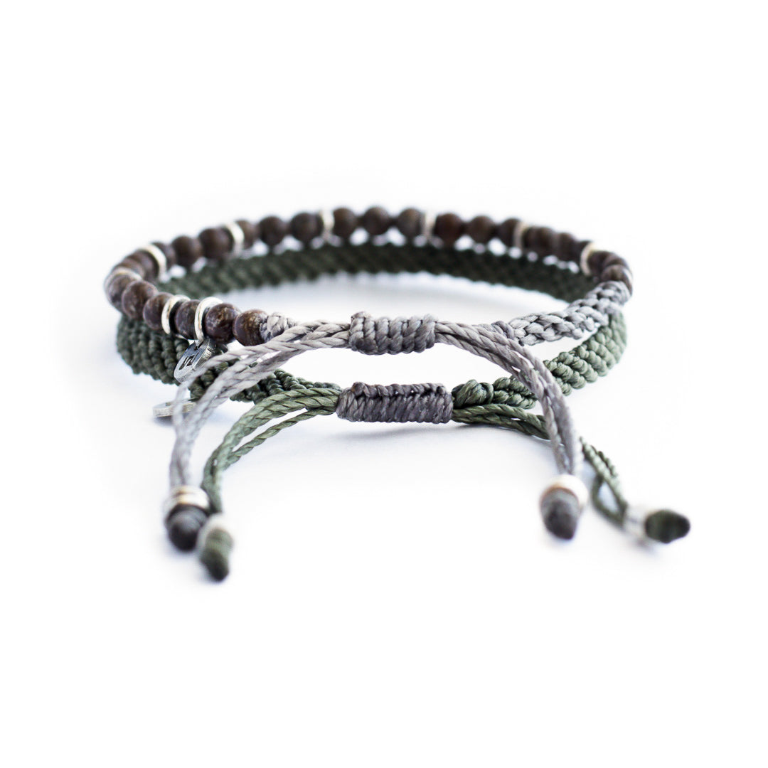 Viajero de la selva - Set de 2 Pulseras - Verde