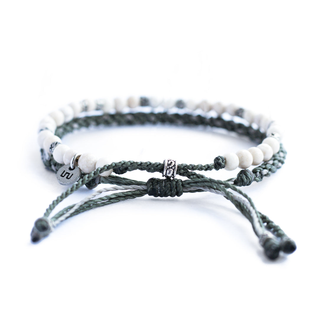 Viajero del bosque - Set de 2 Pulseras - Verde