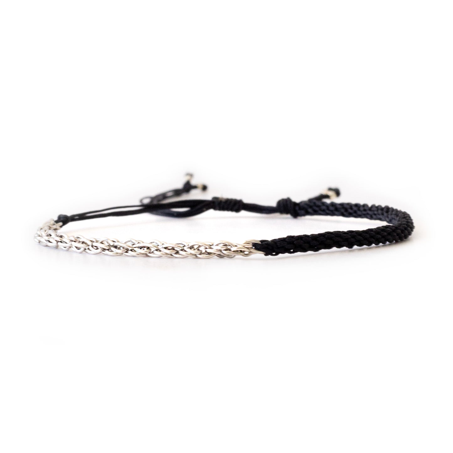 Encontrarnos - Pulsera con Plata - Negro