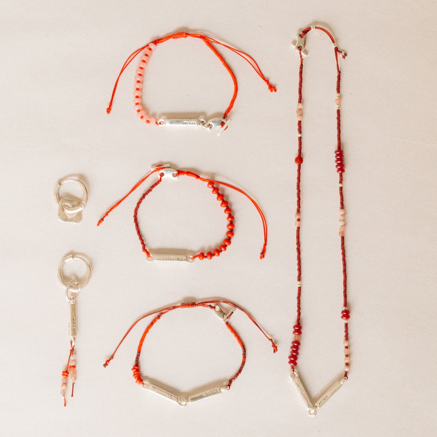 Milagro - Pulsera - Plata - Rojo