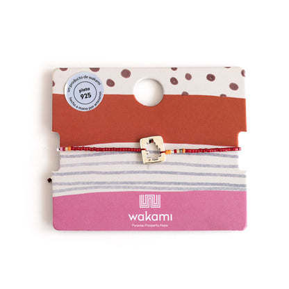 Derribar muros - Pulsera - Roja - Plata