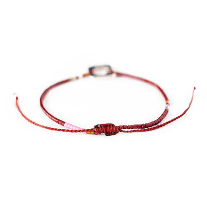 Derribar muros - Pulsera - Roja - Plata