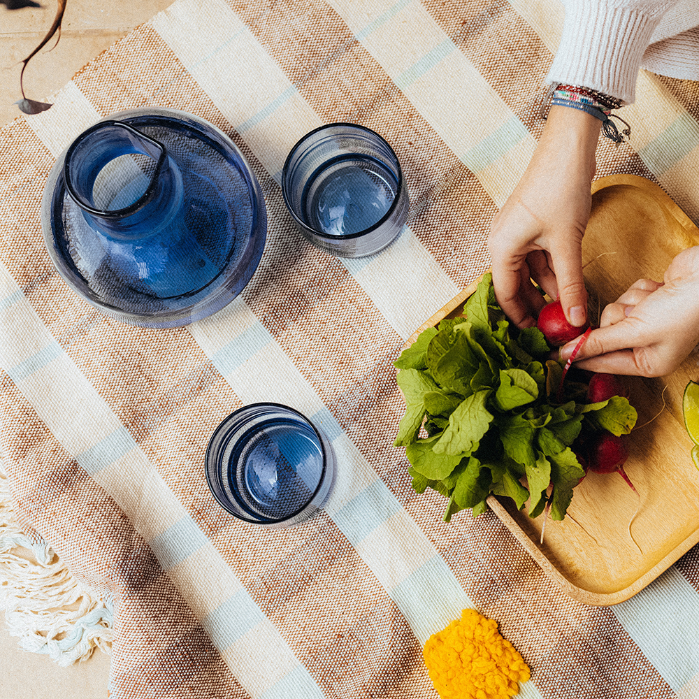 Conexion - Set 4 vasos - Azul