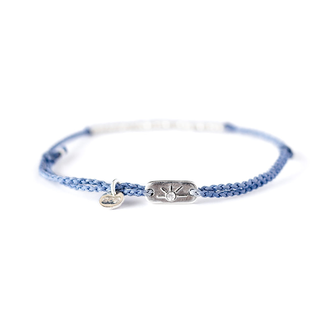 Alumbrar - Pulsera - Plata - Celeste