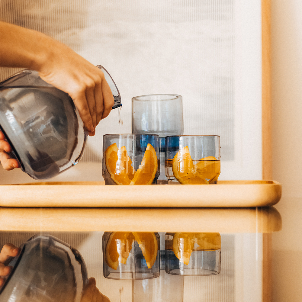 Conexion - Set 4 vasos - Azul