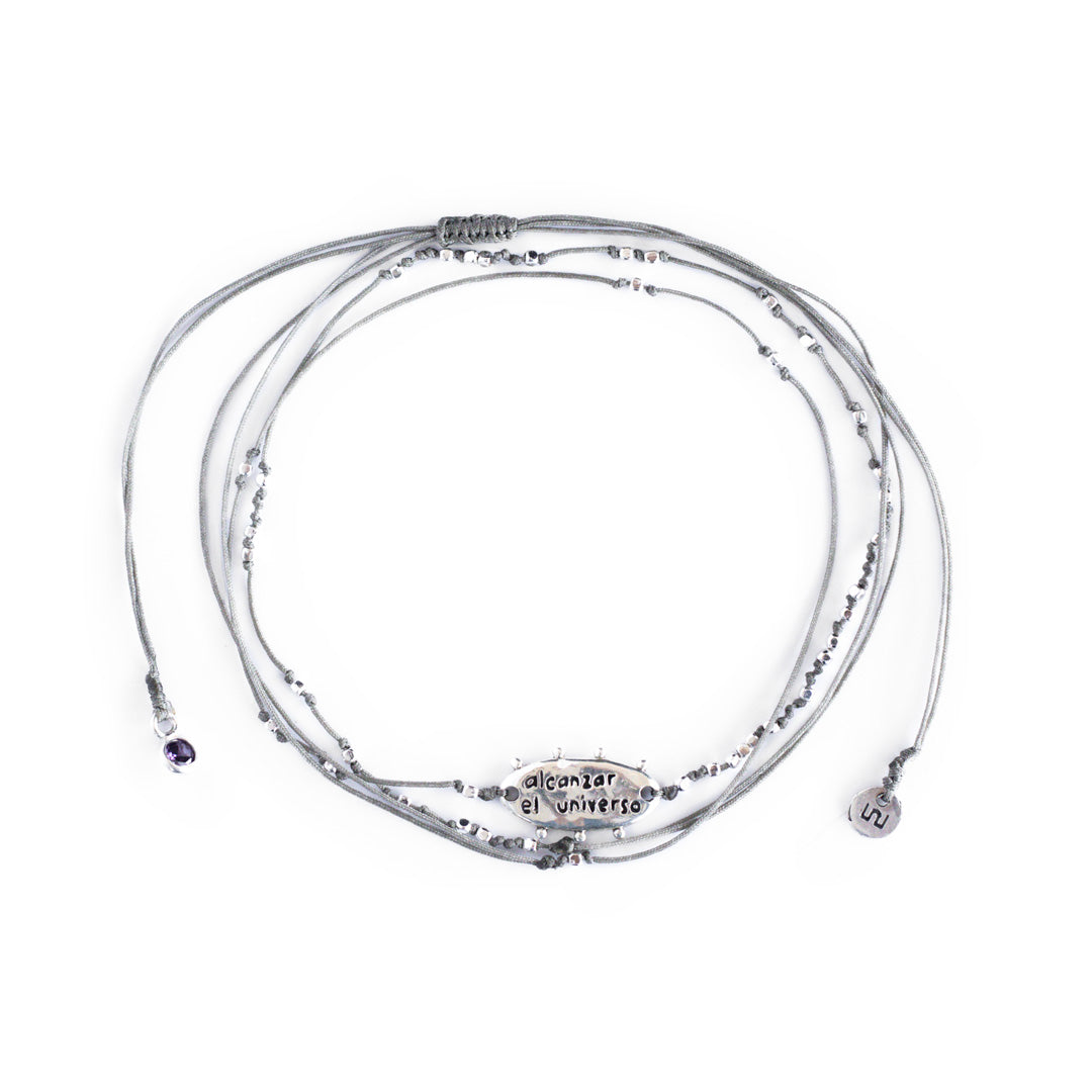 Alcanzar el universo - Collar - Pulsera - Gris - Plata