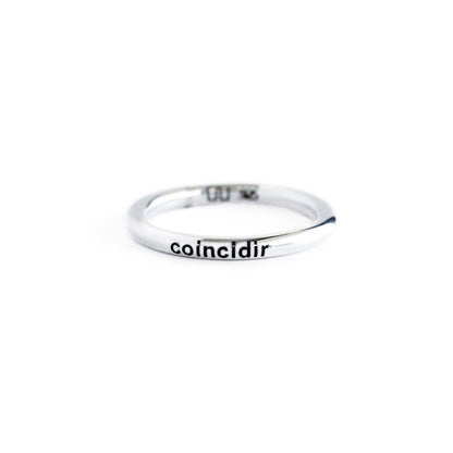 Coincidir en el si - Anillo - Plata Talla 5