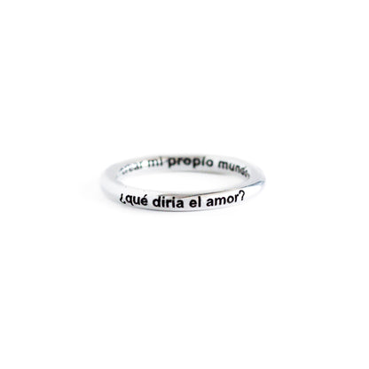 ¿Qué diría el amor? - Anillo - Plata Talla 5