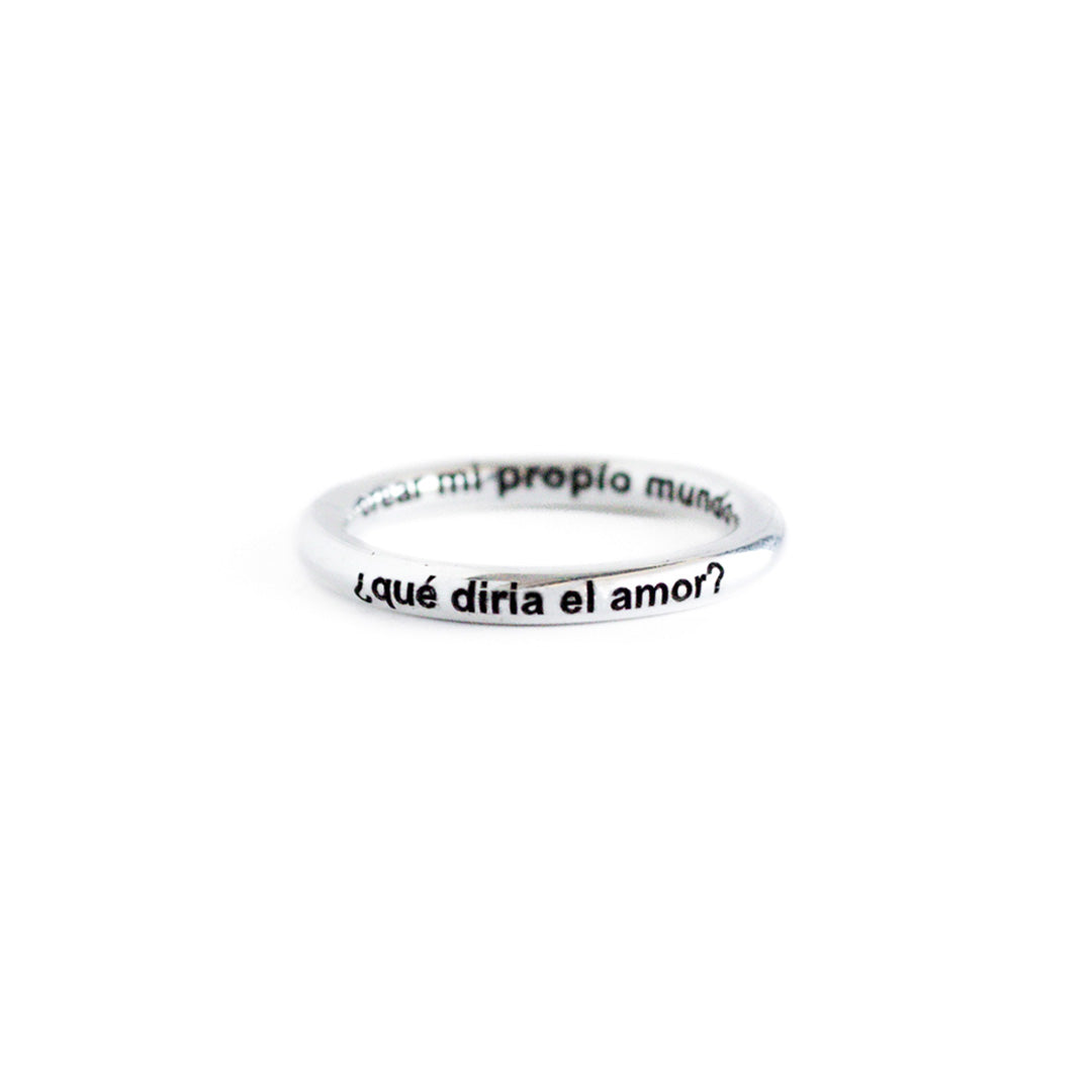 ¿Qué diría el amor? - Anillo - Plata Talla 9