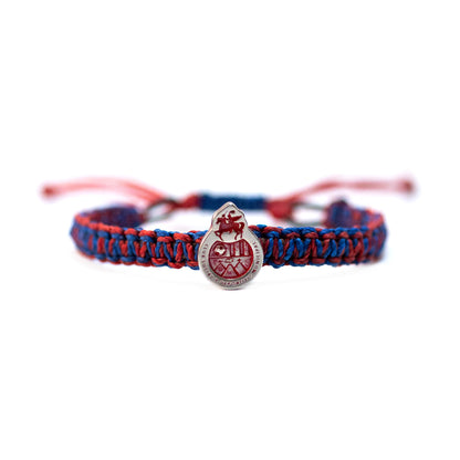 Municipal - Pulsera - Rojo/Azul - Cuero