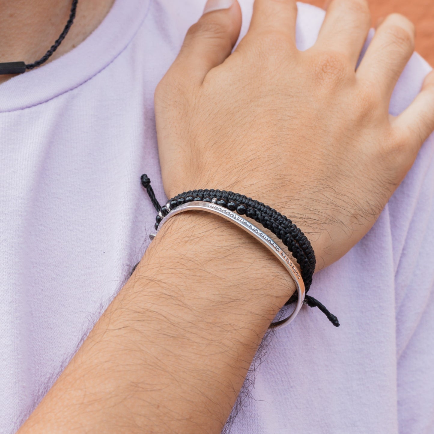 Viajero de la noche - Set 2 Pulseras - Negro