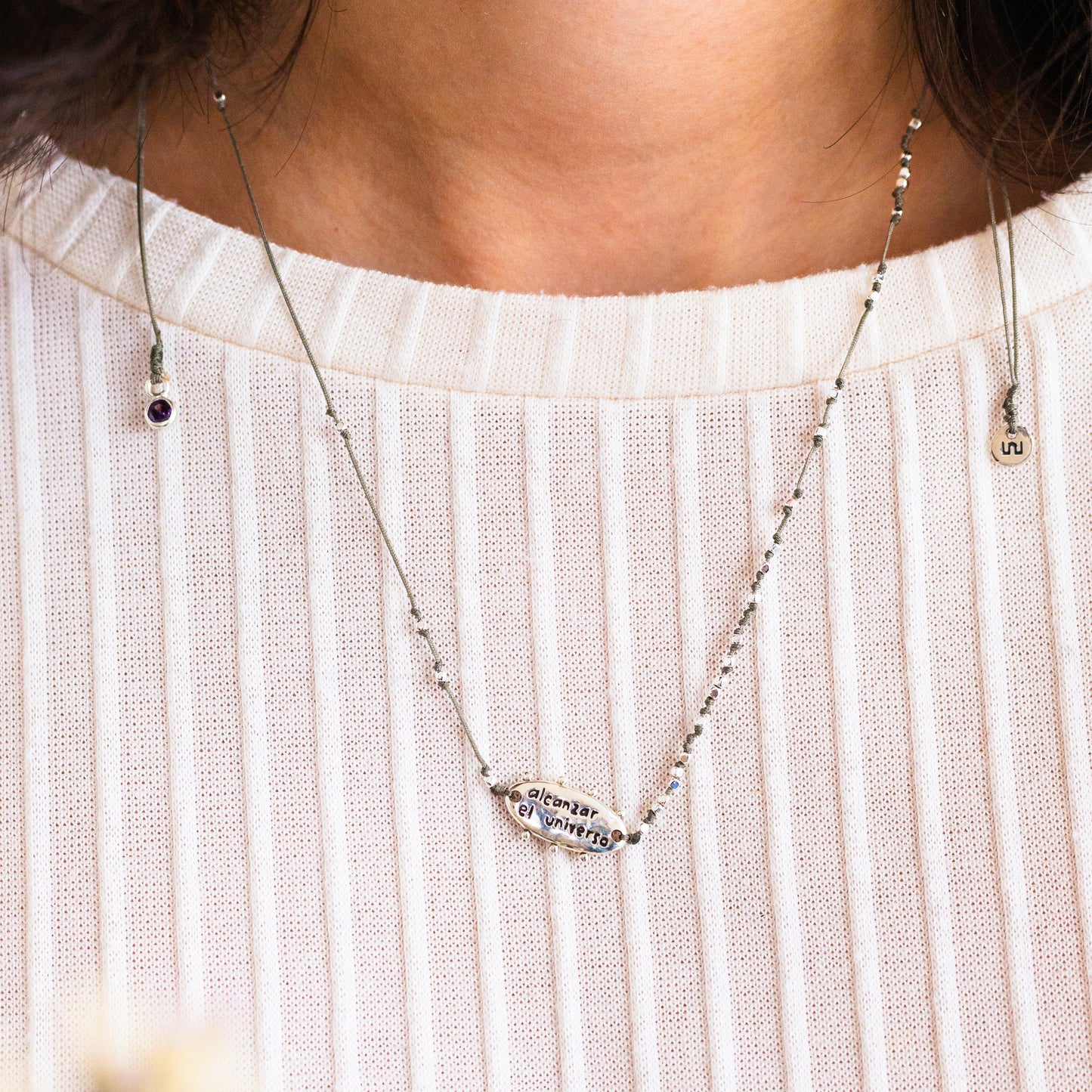 Alcanzar el universo - Collar - Pulsera - Gris - Plata
