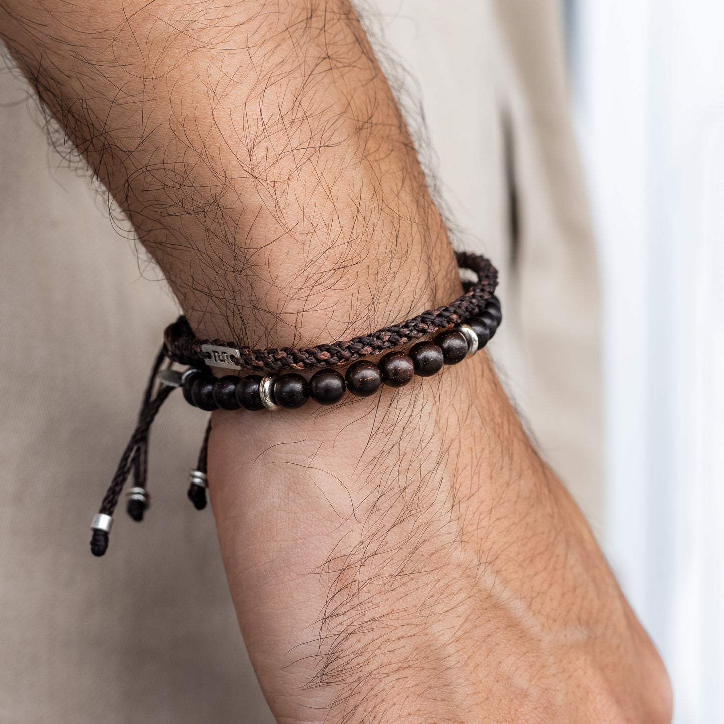 Viajero del campo  - Set de 2 Pulseras - Café