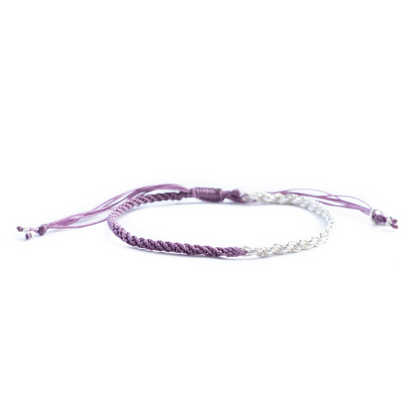 Alma y ella - Pulsera - Lila - Plata