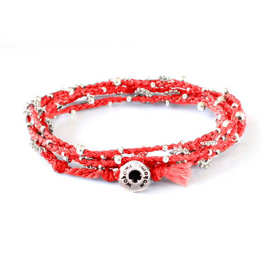 La vida es… - Pulsera - Collar - Rojo - Plateado
