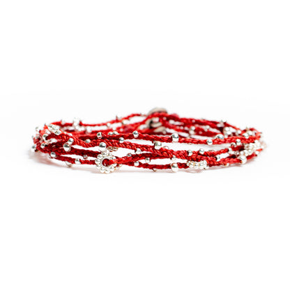 La vida es… - Pulsera - Collar - Rojo - Plateado