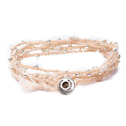 La vida es… - Pulsera - Collar - Beige - Plateado