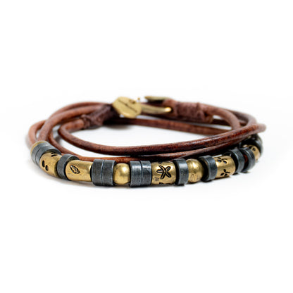 Las Mañanas del Cafe - Pulsera - Cuero - Café