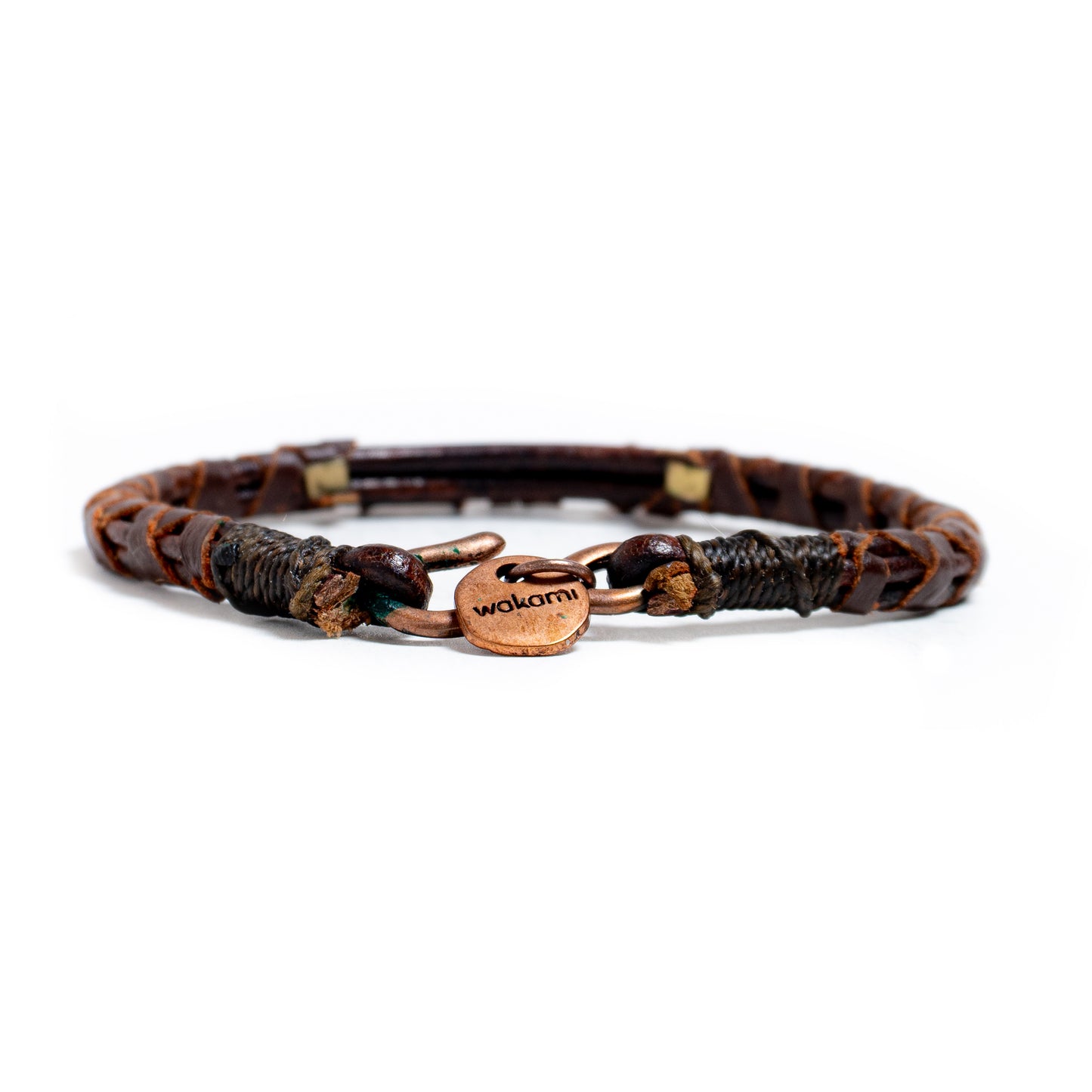4 Elementos - Pulsera - Cuero - Café
