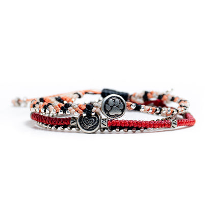 New world - Set de 3 pulseras Animales-Amor