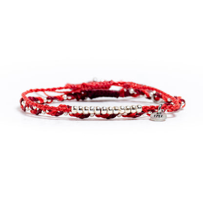 Life Is What... - Set de 2 Pulseras - Rojo