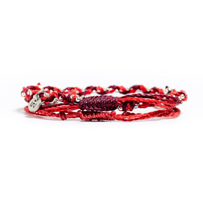 Life Is What... - Set de 2 Pulseras - Rojo