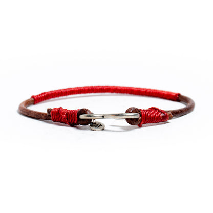 Día del Cariño - Pulsera - Cuero - Rojo