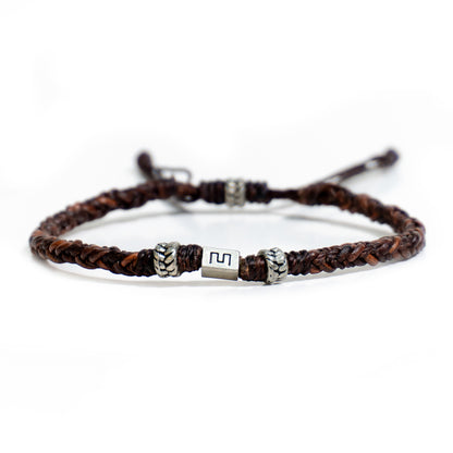 Nuestra historia - Pulsera - Cuero - Café