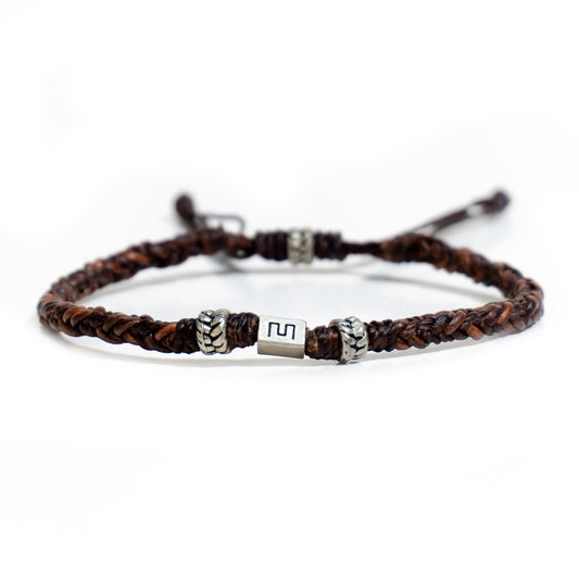 Nuestra historia - Pulsera - Cuero - Café