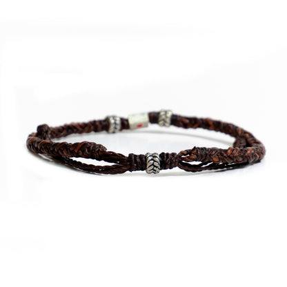 Nuestra historia - Pulsera - Cuero - Café