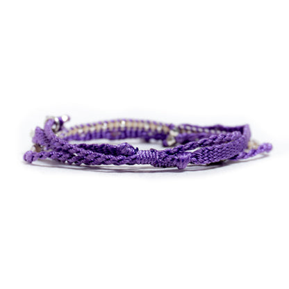 Somos las que Caminamos - Set de 2 Pulseras - Morado