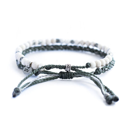Viajero del bosque - Set de 2 Pulseras - Verde