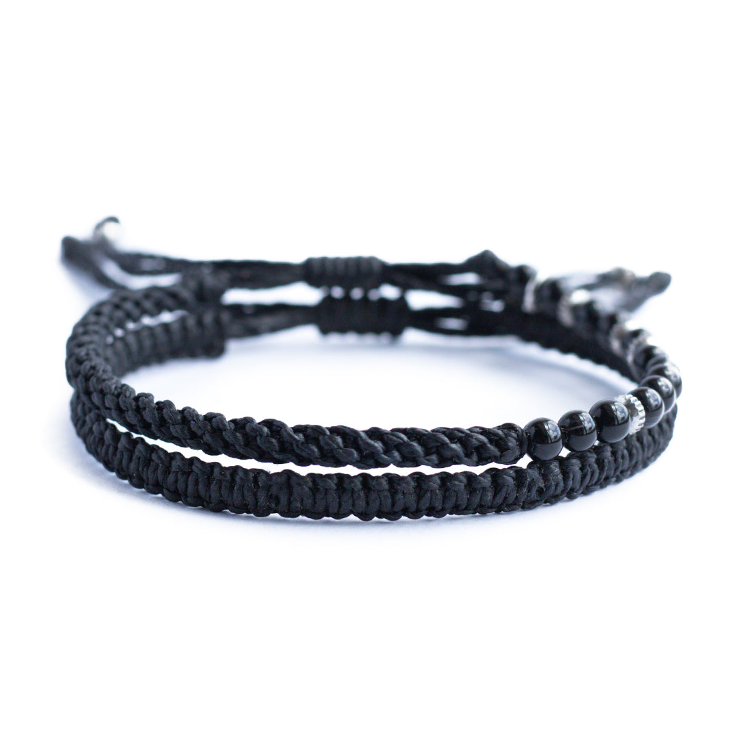 Viajero de la noche - Set 2 Pulseras - Negro