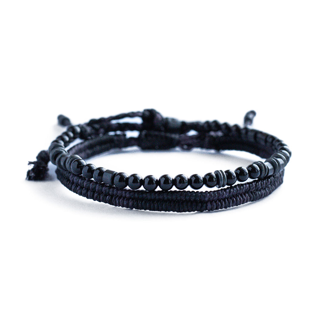 Viajero del universo – Set de 2 Pulseras - Negro
