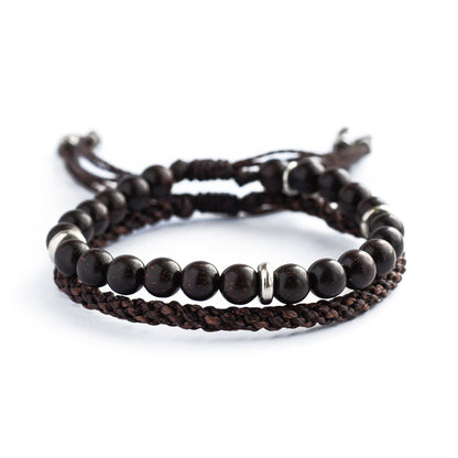 Viajero del campo  - Set de 2 Pulseras - Café
