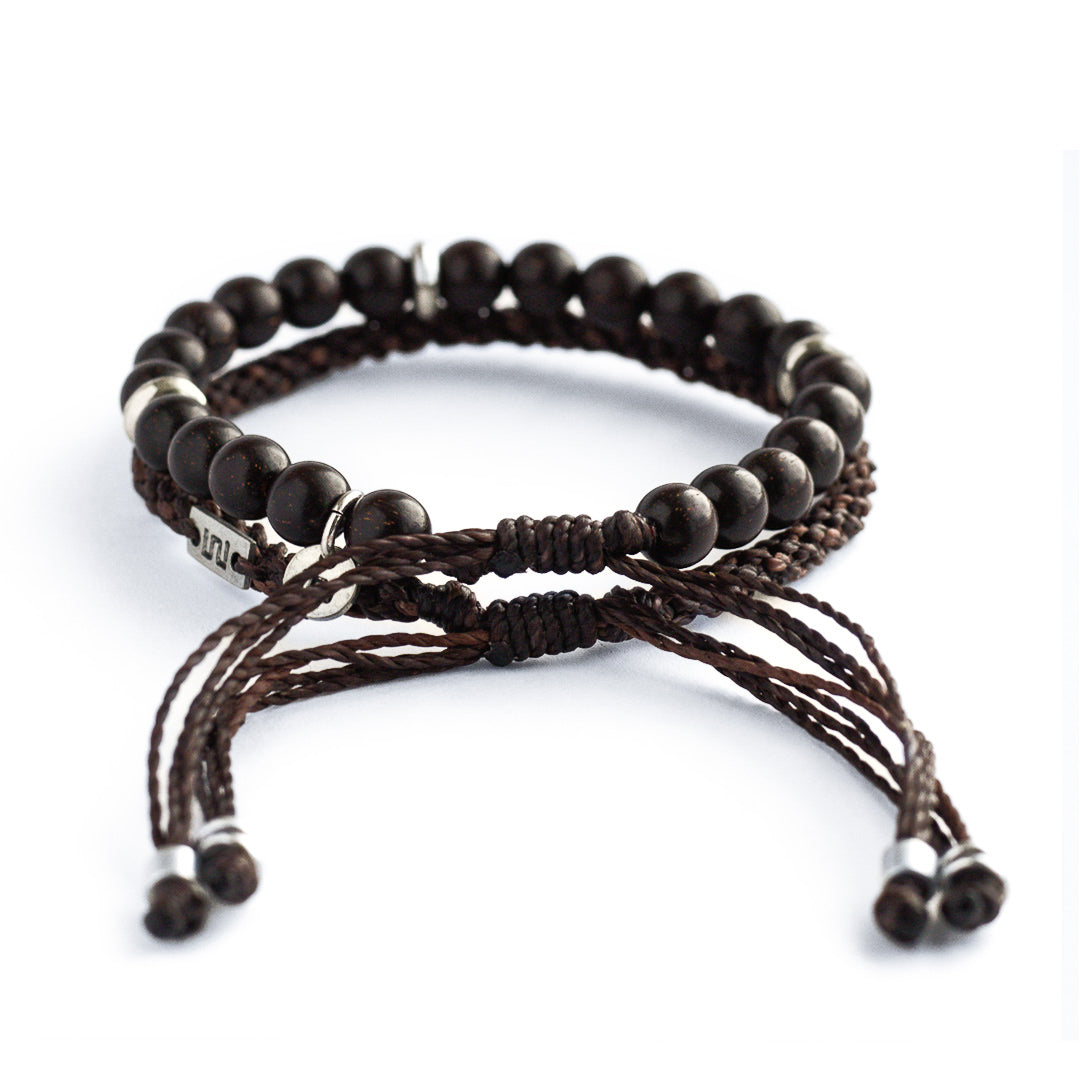 Viajero del campo  - Set de 2 Pulseras - Café