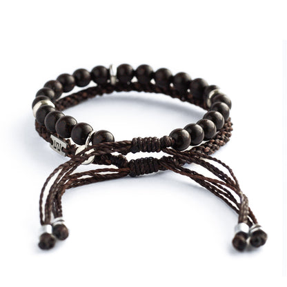Viajero del campo  - Set de 2 Pulseras - Café