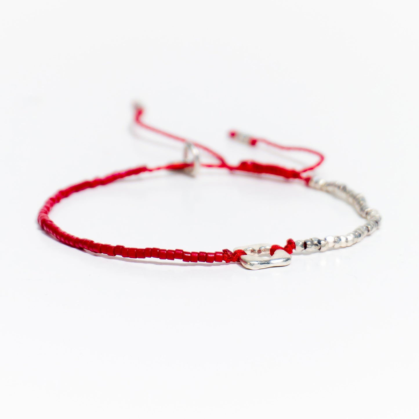 Celebrar el amor - Pulsera - Roja - Plata