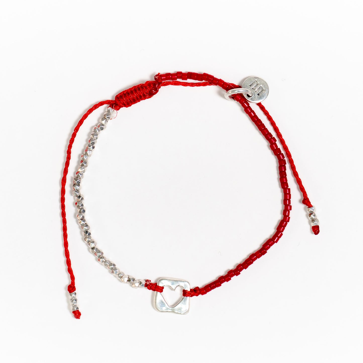 Celebrar el amor - Pulsera - Roja - Plata