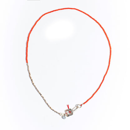 Celebrar el amor - Collar - Rojo - Plata