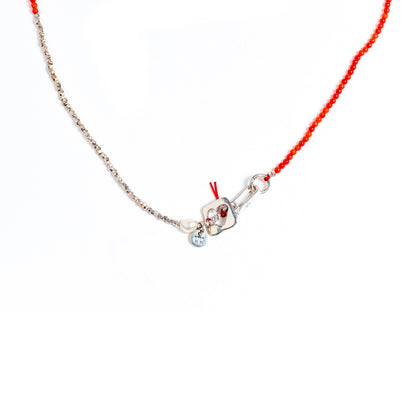 Celebrar el amor - Collar - Rojo - Plata
