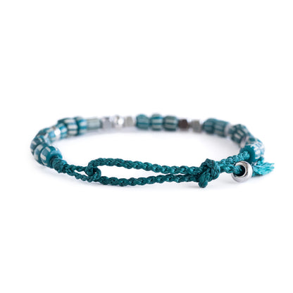 Enfrentando el mundo de la mano - Pulsera - Aqua