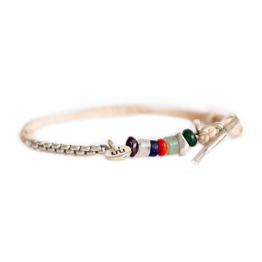 Sueño por sueño - Pulsera - Plata - Beige