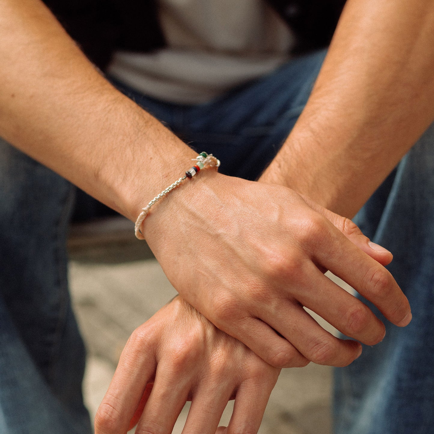 Sueño por sueño - Pulsera - Plata - Beige