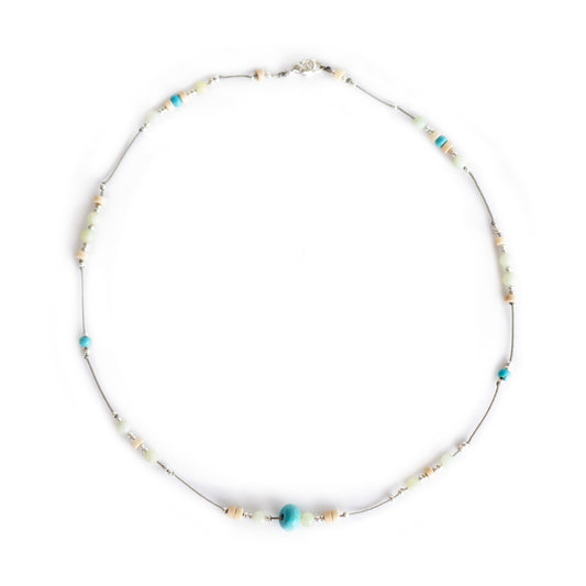 Suma de partes - Collar - Celeste