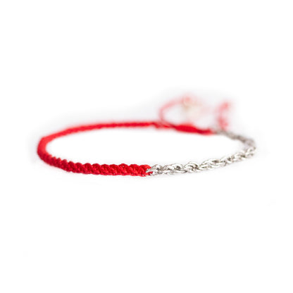 Amor y Luz - Pulsera - Plata - Rojo
