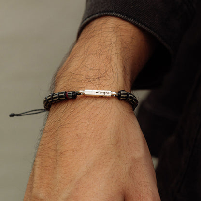 Milagro - Pulsera - Plata - Negro