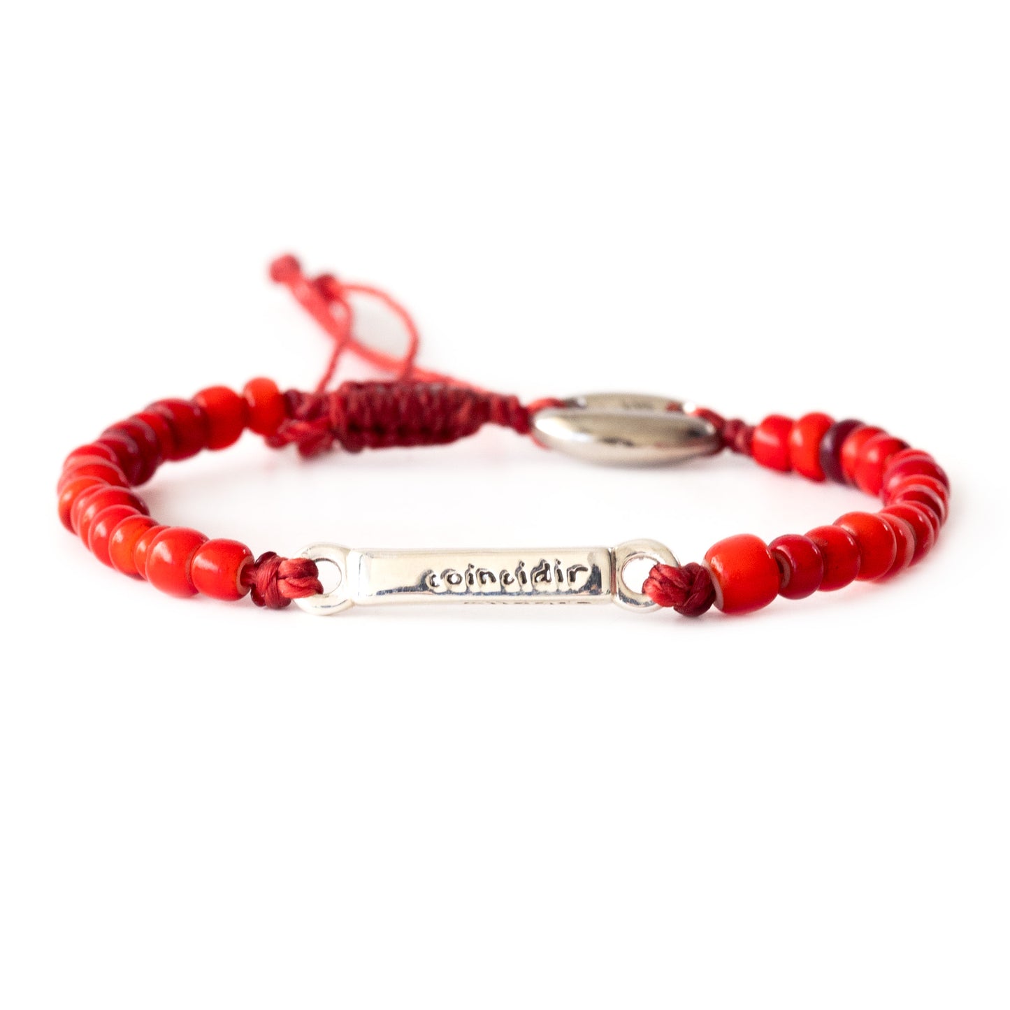Coincidir - Pulsera - Plata - Rojo